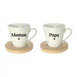 Coffret 2 Tasses  Caf Papa Maman