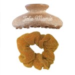 Pince � cheveux et chouchou paillet�s � Jolie Mamie � ✨