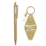 Set cadeau Chieuse et fi�re de l'�tre stylo et porte-cl�s