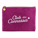 Pochette plate paillet�e � Club des Connasses � 24 � 17 cm