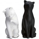 Serre livres Chats Noir et Blanc