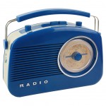 Radio Bleue vintage rétro 60's fonction bluetooth