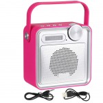 Radio Haut Parleur Bt Rubber Rose - Rechargeable