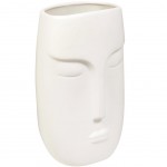 Grand Vase Visage blanc 29 cm