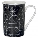 Mug Variations graphiques noir en porcelaine 270 ml