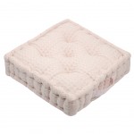 Coussin de sol en coton 45 x 45 x 10 cm - Gopher Rose poudre
