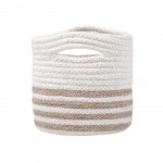 Panier ou Cache-pot BANAO Naturel et Ivoire 15 cm