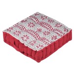 Coussin de sol Chandail rouge en coton 45 x 45 x 10 cm
