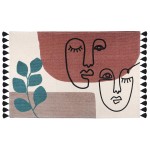 Tapis Esquisse visages en Coton  60 x 90 cm