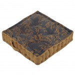 Coussin de sol en coton et Jute - Goldy ardoise
