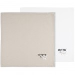 2 Serviettes de table en coton - assorties Lin et cru