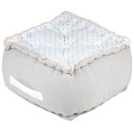 Pouf coussin de sol en coton 40 x 40 x 25 cm - brnice