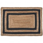 Tapis Ethnique 60 x 90 cm en Jute - Carbone