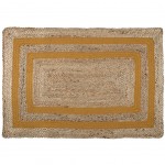 Tapis Ethnique 60 x 90 cm en Jute - Moutarde