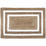 Tapis Ethnique 60 x 90 cm en Jute - Ecru