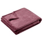 Plaid polaire doudou marsala 130 x 160 cm