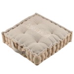 Coussin de sol en coton 44 x 44 x 10 cm - Bonheur