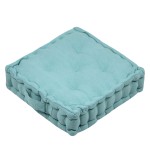 Coussin de Sol en Coton Marlow  Turquoise