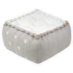 Pouf coussin de sol en coton 40 x 40 x 25 cm - Butine