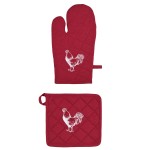 Ensemble Gant et Manique Poulette  Rouge