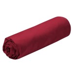 Drap Housse Uni Rouge en Percale de Coton  90 x 190 cm