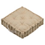 Coussin de sol carr� en jute naturel 45 x 45 cm