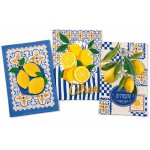Lot de 3 torchons Citrons 50 x 70 cm  � Fabriqu� au Portugal