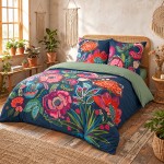 Parure housse de couette Bellissima 240x220 cm fleurie
