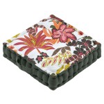 Coussin de sol matelass� fleurs tropicales 45 x 45 cm