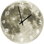 Horloge Ronde en Verre Lune  29 cm