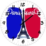 Horloge en verre Paris   29 cm