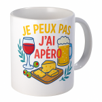 Mug en cramique Je peux pas jai apro  350 ml