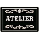 Plaque de Porte en Mtal  Atelier