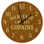 Horloge en verre Bienvenue chez les Copains   29 cm