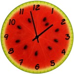 Horloge Ronde en Verre Pastque  29 cm