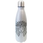 Bouteille isotherme  paillettes argentes Luna
