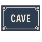 Plaque de Porte en Mtal  Cave - Style plaque de rue
