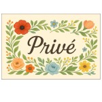 Plaque de Porte florale en Mtal  Priv