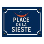 Plaque m�tal place de la sieste � Hamac