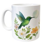 Mug en c�ramique � Colibri & fleurs
