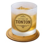 Verre avec sous-verre cuve de tonton  CBKration