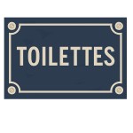 Plaque de Porte en Mtal  Toilettes - Style plaque de rue