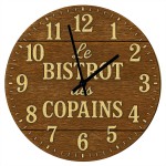 Horloge en verre Le Bistrot des Copains   29 cm