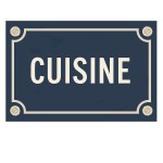 Plaque de Porte en Mtal  Cuisine - Style plaque de rue