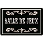 Plaque de Porte en Mtal  Salle de Jeux