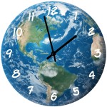 Horloge Ronde en Verre Terre  29 cm