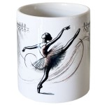 Pot  crayons en cramique  Danseuse toile
