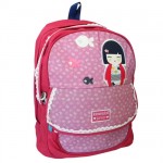 Grand sac  dos double compartiment Kimmi Junior Fuchsia