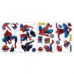Planche de 25 Stickers muraux repositionnables Spiderman