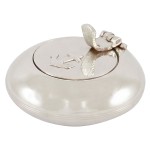 Cendrier de poche en nickel avec repose-cigarette